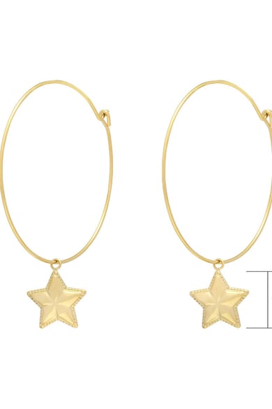 Earrings Put Star in my Hand Plata Acero inoxidable h5 Imagen5